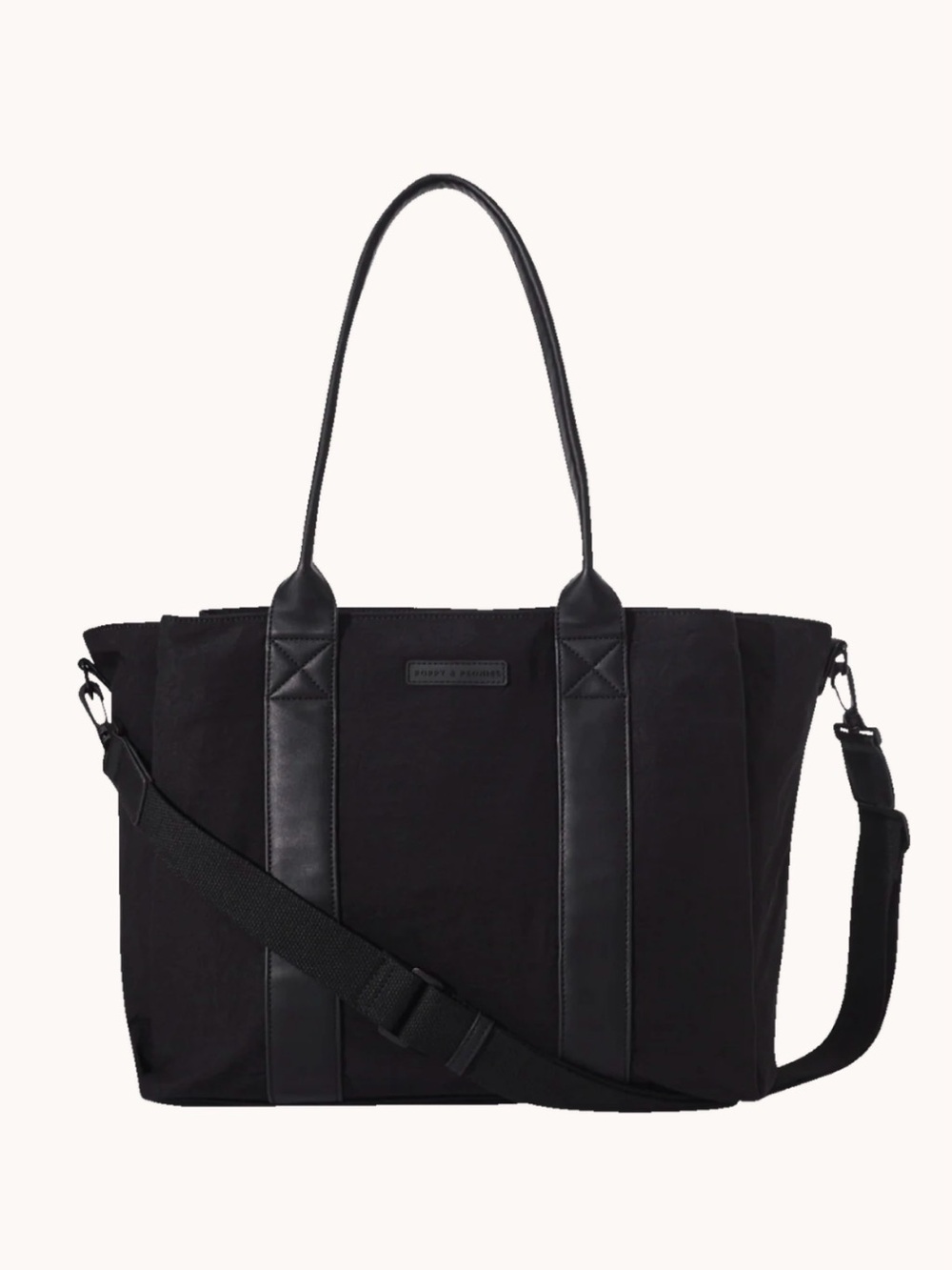 Poppy & Peonies The Daily Tote in Black